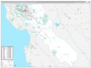 San Jose-Sunnyvale-Santa Clara Metro Area Wall Map Premium Style 2023